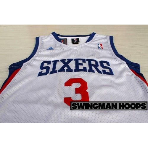 2009 Allen Iverson Philadelphia 76ers Sixers Adidas NBA Jersey Size Medium  – Rare VNTG