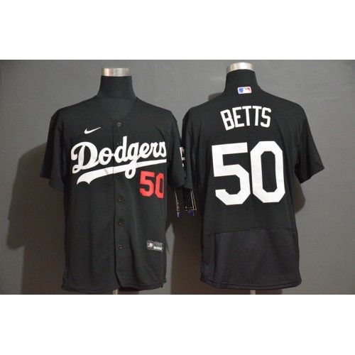 Mookie Betts Black & Gold Los Angeles Dodgers Baseball Jersey