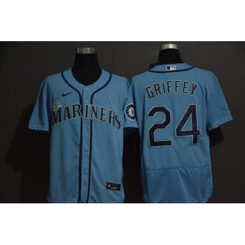 Men's Seattle Mariners Ken Griffey Jr. Majestic Light Blue