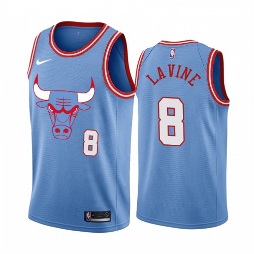 Nike Men's Zach LaVine Chicago Bulls City Edition Swingman Jersey Blue