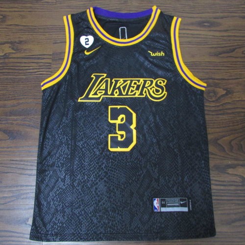 🚢LA Lakers #3 Anthony Davis Black Mamba Edition Jersey