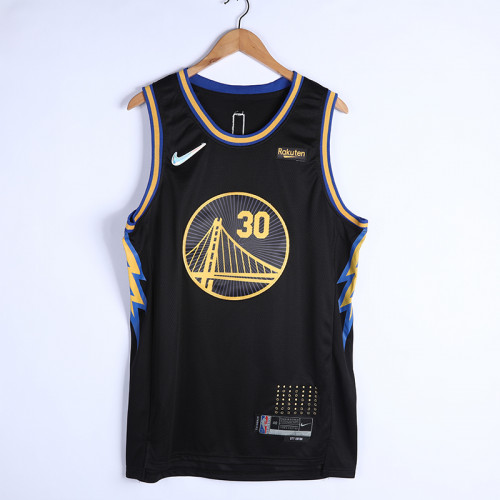 Warriors #30 Stephen Curry 2021-22 City Edition Black Jersey NBA 75th Season