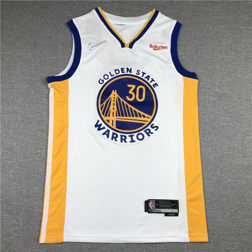 Stephen Curry Golden State Warriors Autographed White Nike Association  Edition 75th Anniversary Logo Jersey Size 48