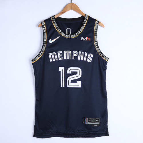 75th Anniversary Memphis Grizzlies MORANT#12 White NBA Jersey - Kitsociety
