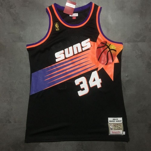 Men 34 Charles Barkley Jersey Black Phoenix Suns Swingman Fanatics