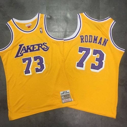 Dennis Rodman Autographed 1998-99 Los Angeles Lakers Gold Swingman Mitchell  & Ness Jersey