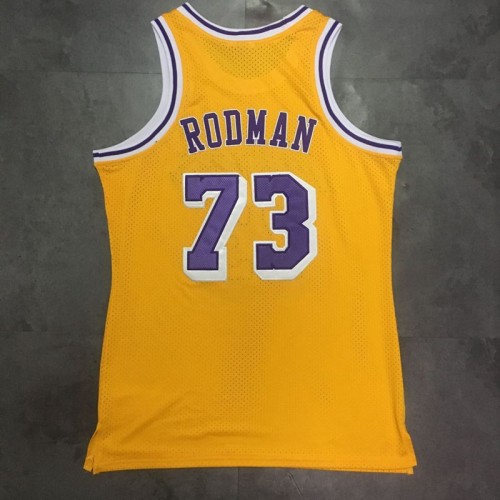 Mitchell & Ness NBA Ghost Green Camo Dennis Rodman Los Angeles Lakers  1998-99 Swingman Men's JerseyGreen SMJY4362-LAL96SON