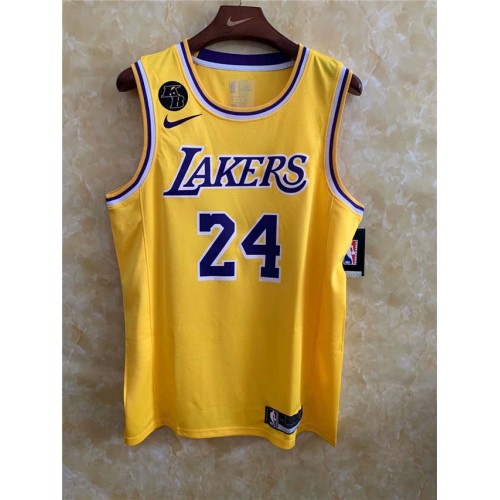 LeBron James Los Angeles Lakers White Jersey with KB Memorial Patch