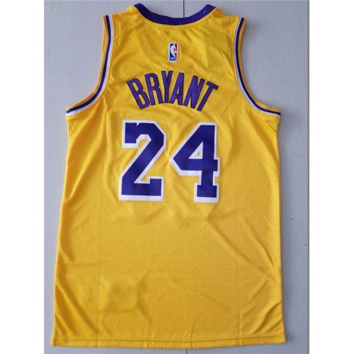 NBA Lakers Front 8 & Back 24 Custom Kobe Bryant With KB Patch