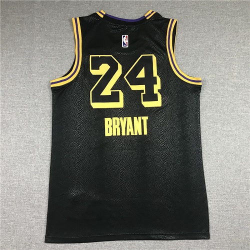 Kobe Bryant Front #8 Back #24 2020 Black Mamba Los Angeles Lakers Jersey  with Gigi Bryant