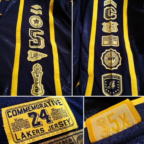 Kobe Bryant Los Angeles Lakers Commemorative Retirement Jersey 5x Cham –  Football Patch King