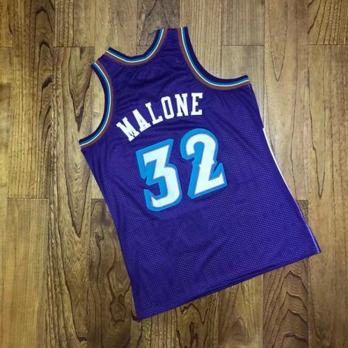 Men's Mitchell & Ness Karl Malone Purple Utah Jazz 1996-97