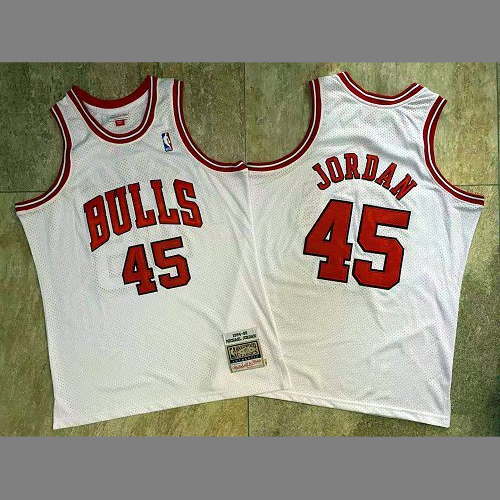 Michael Jordan No.45 Mitchell & Ness Chicago Bulls 1994-95 White