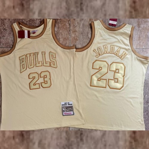 The Mitchell & Ness Michael Jordan Authentic Gold Jersey 