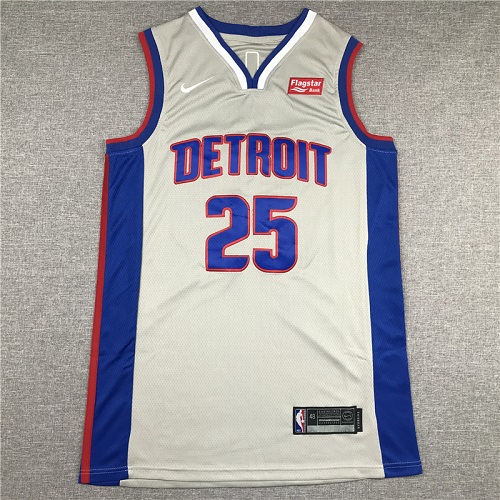 Women's Fanatics Branded Derrick Rose Gray Detroit Pistons Fast Break Replica Player Jersey - Statement Edition Size: Extra Large