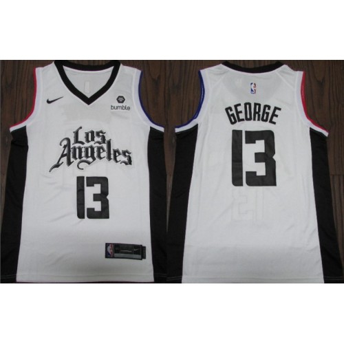 Nike Los Angeles Clippers Paul George Jersey Boys Medium Black City Edition  New