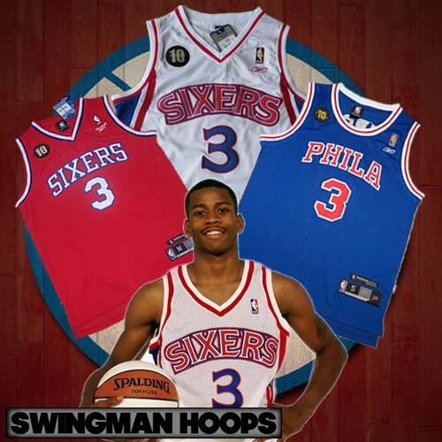 Classic Philadelphia 76ers # 3 Iverson Basketball Jersey – Darling x  Dashing Boutique