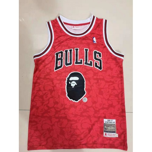 Bulls BAPE x Mitchell & Ness ABC Player Edition Jersey