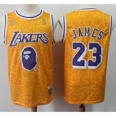 Bape x Mitchell & Ness L.A Lakers NBA Jersey