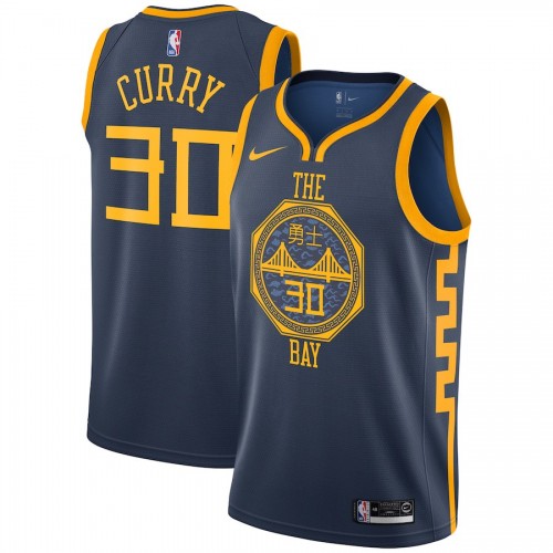 Men's Golden State Warriors Stephen Curry 30 Swingman City Edition Jersey  White Basketball Shirt 2019-2020