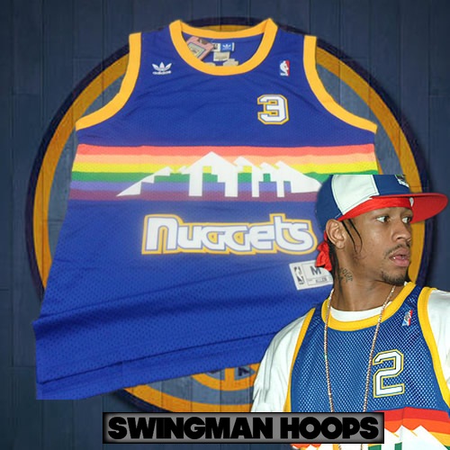 allen iverson throwback nuggets jersey